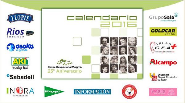 Calendario Solidario 2016 patrocinadores